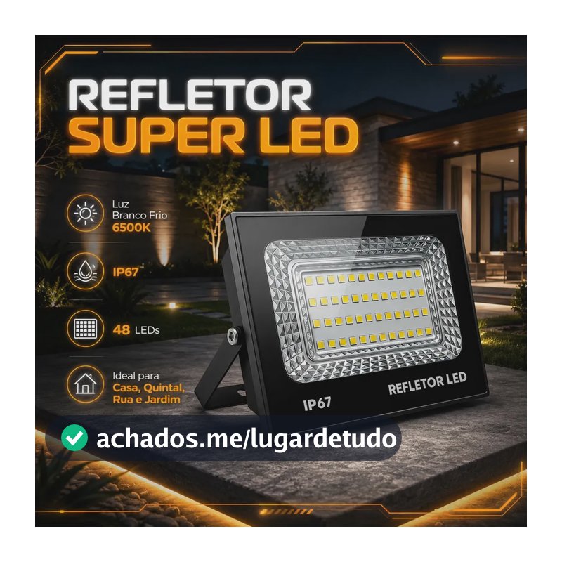 kit 2 Refletor Led 200w Holofote Bivolt Prova D'água Cor Branco Frio 6500k
