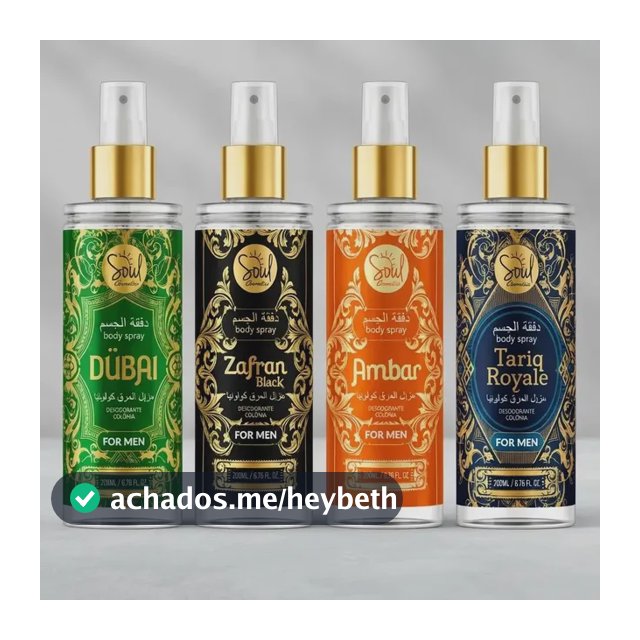 Body Splash Arabe C/4un 200ml Perfume Masculino De Luxo