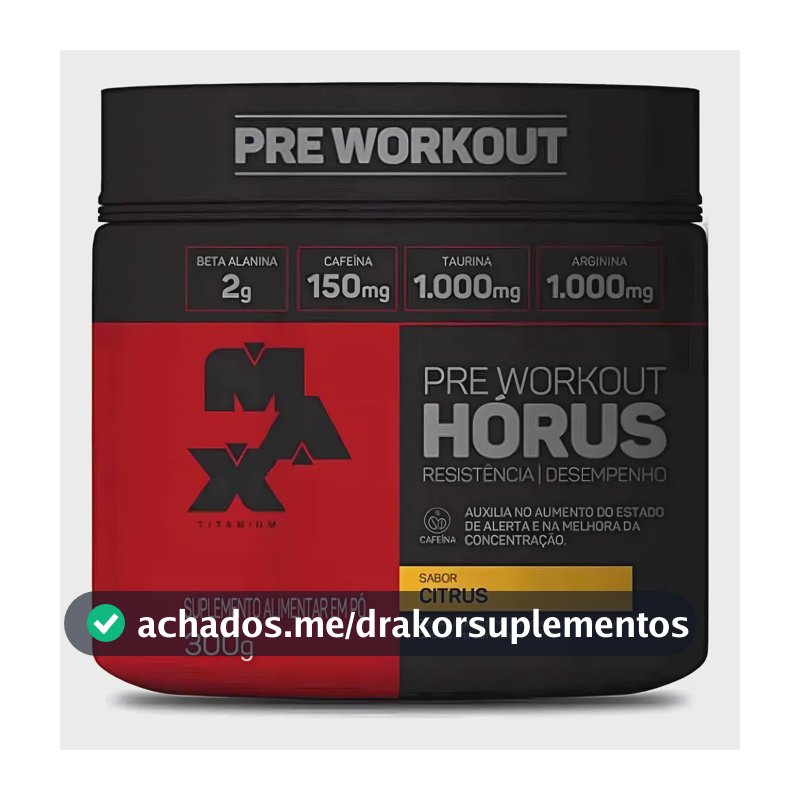 Suplemento Em Pó Horus Max Titanium 300 G Citrus