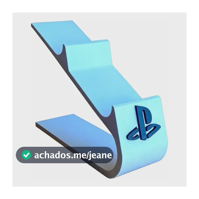 Suporte Duplo Para Controle Ps5 Dualsense Organizador Gamer Branco Logo Ps5