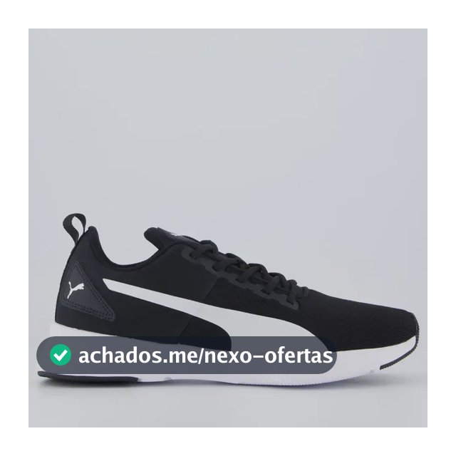 Tenis Puma Flyer Runner Mesh Bdp Preto E Branco