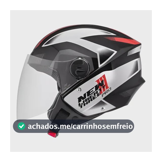 Capacete Moto Aberto Feminino Masculino New Liberty Three
