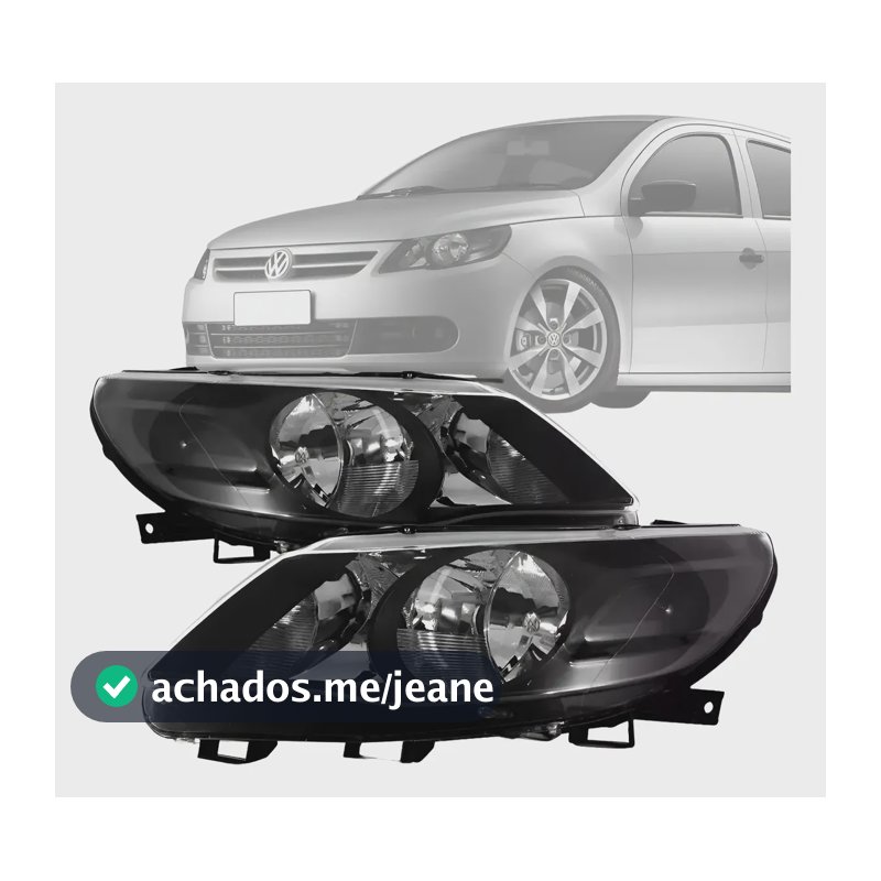 Par Farol Gol G5 Foco Duplo Mascara Negra 09 2010 2011 2012
