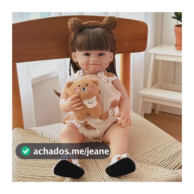 Brastoy Bebê Reborn Boneca Menina 48cm Totalmente Lavável Cabelo Longo Realista Com Kit Completo De Acessórios
