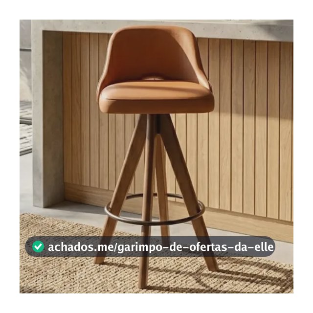 Banqueta Alta Giratória Cozinha Encosto Estofada Confortável