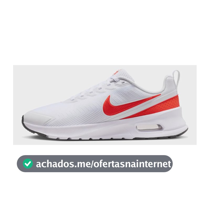 Tênis Nike Air Max Nuaxis Masculino Branco/vermelho 38 Br