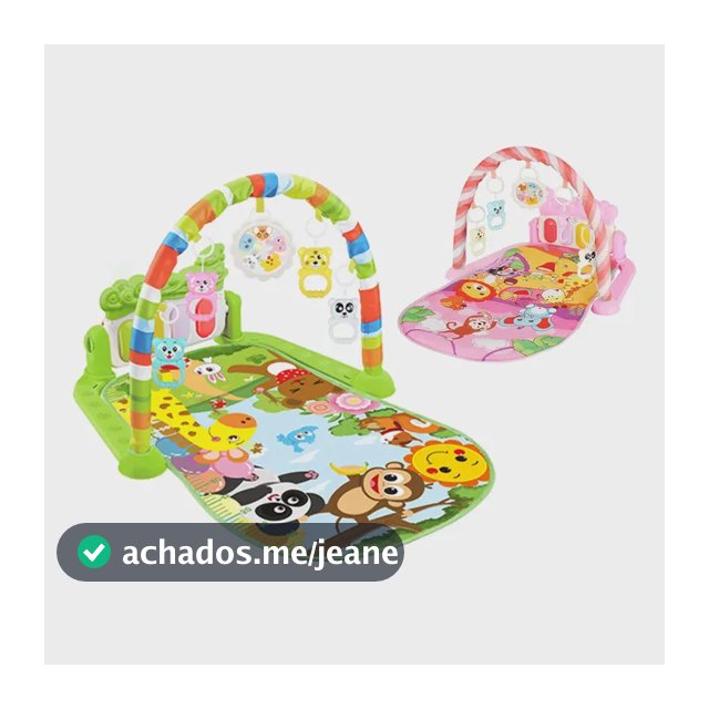 Tapete Ginastica Bebe Infantil Interativo Zoo Menina Menino