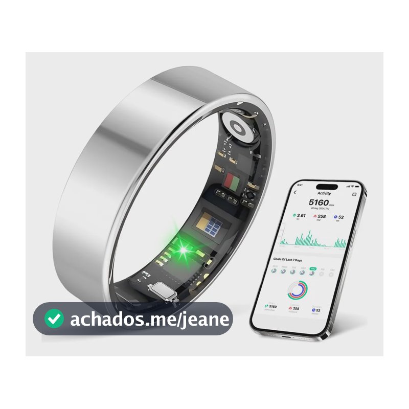 Anel Inteligente Zrse Monitor Cardíaco Sono Ios Android Prateado Zrse 10