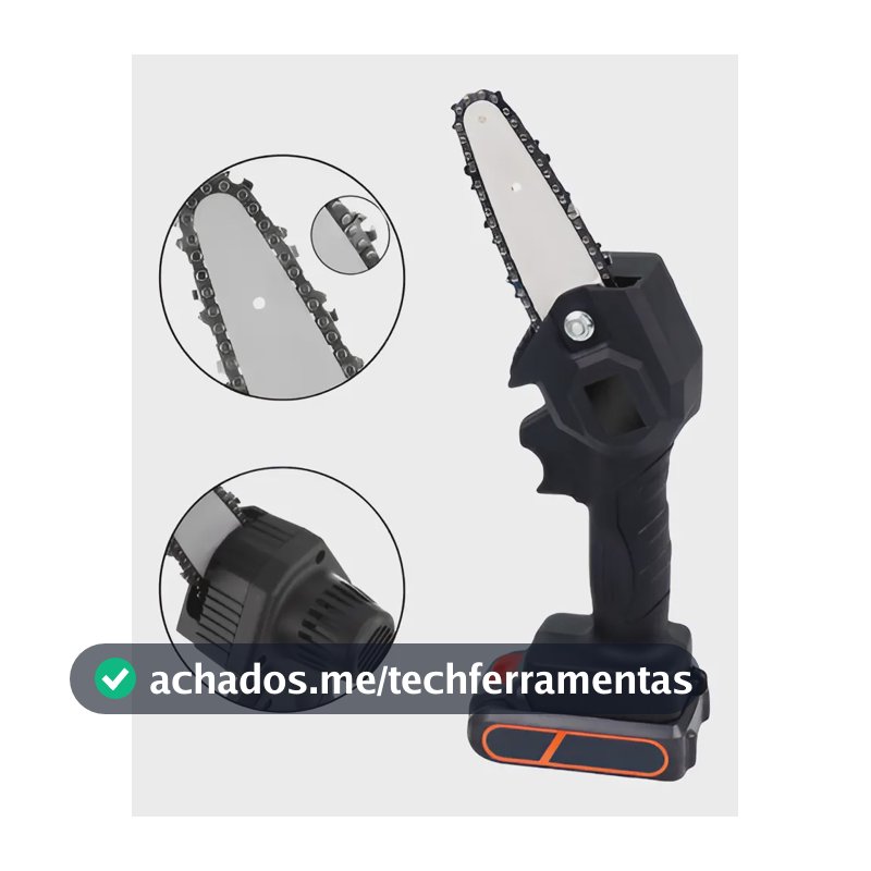 Motosserra elétrica Mini motosserra elétrica portátil 550W, cor preta