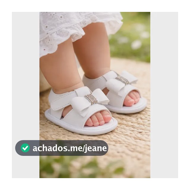 Sandalia Bebe Mania Laço Verao Batizado Pronta Entrega 60-01