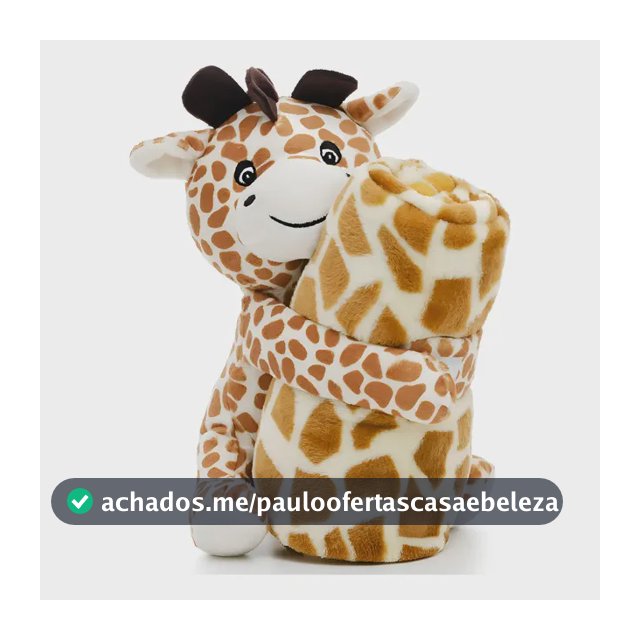 Manta Cobertor Soft Com Naninha De Pelúcia Bebê Antialergico Cor Amarelo Girafinha