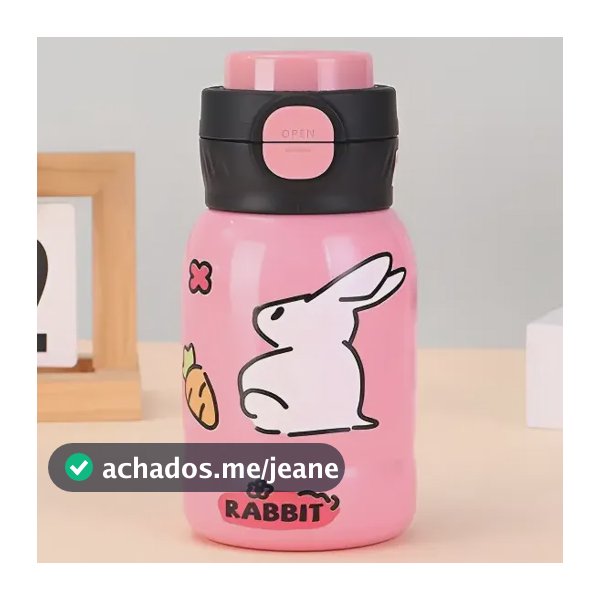 Garrafa Infantil Térmica Inox 500ml Escolar + Alça