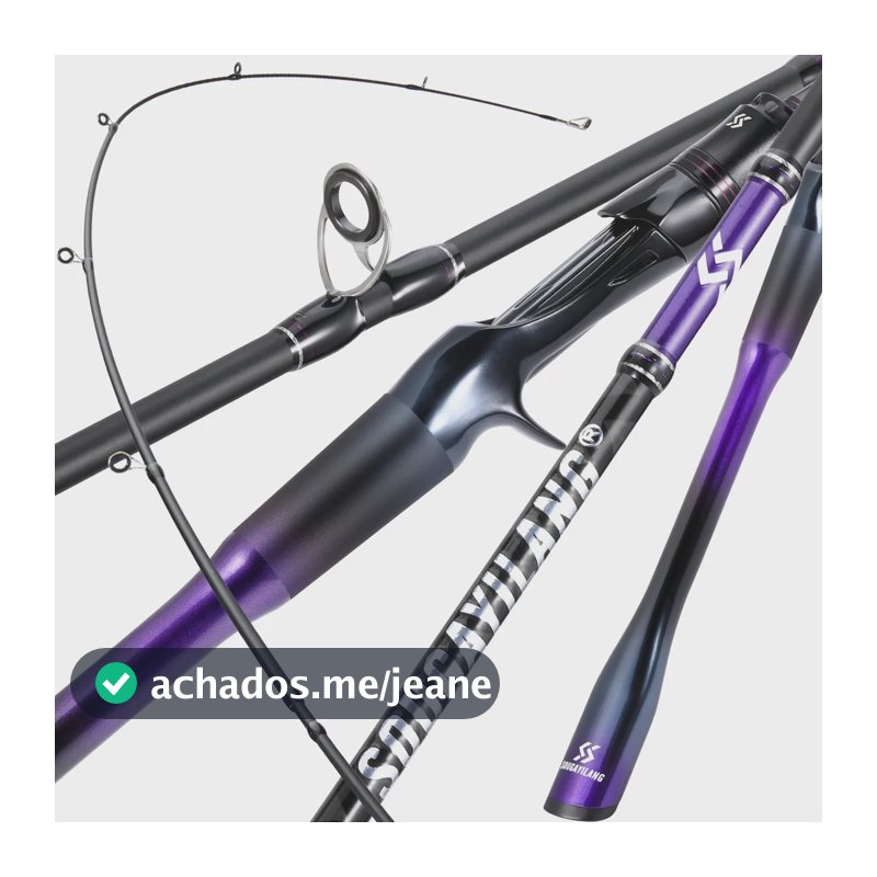 Vara De Pesca 6-12lb 1,8m 2 Partes Alto Carbono Profesional Lilás Vara Para Carretilha