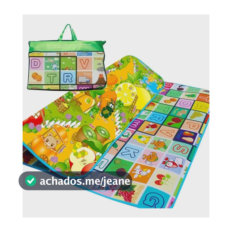 Tapete Gigante Térmico Tatame Infantil Educativo Para Bebê Verde