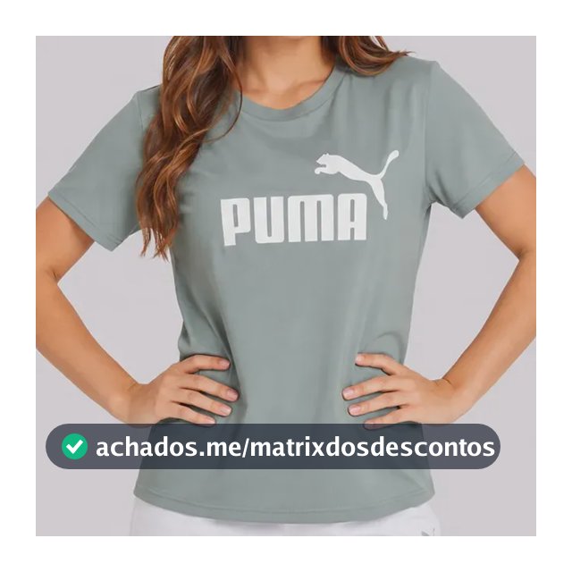 Camiseta Puma Ess No. 1 Logo Feminina Verde