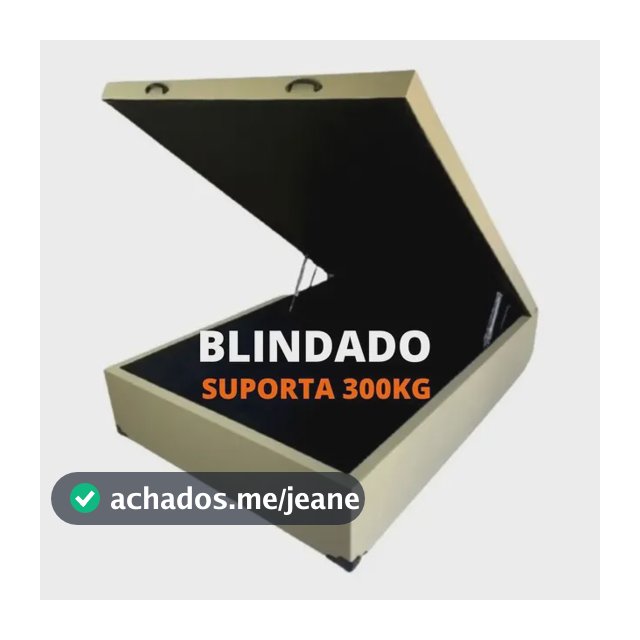 Cama Box Baú Casal Blindada Luxo 53cm Altura Maior Do Brasil