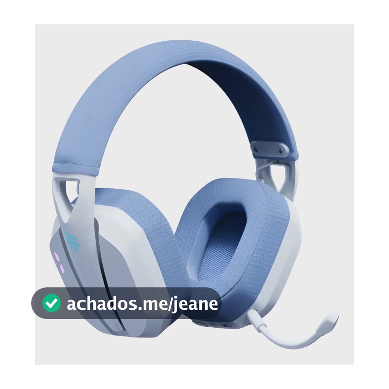 Headset Gamer Sem Fio Fallen Pantera Eco Light Wireless Azul Azul