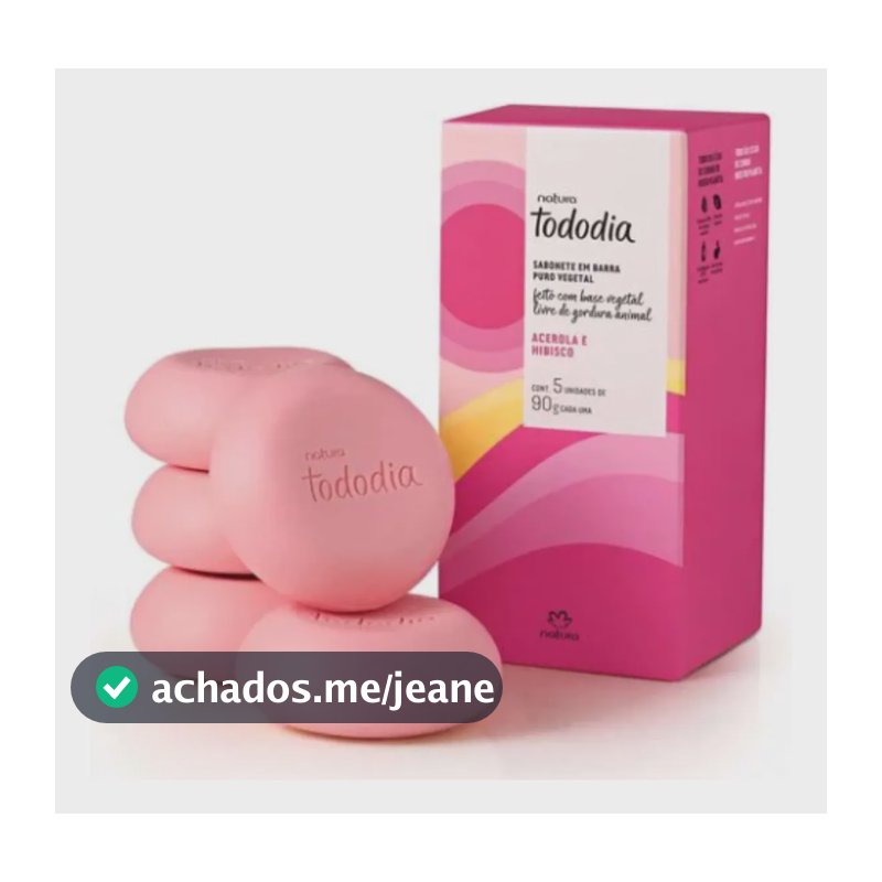 Sabonete Tododia Acerola E Hibisco 5x90g - Natura