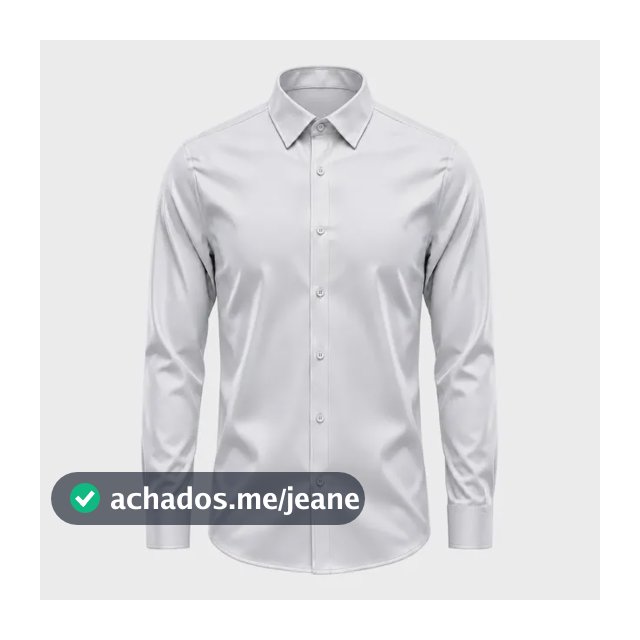 Camisa Social Masculina Slim Fit Premium Passa Facil Branco Liso G