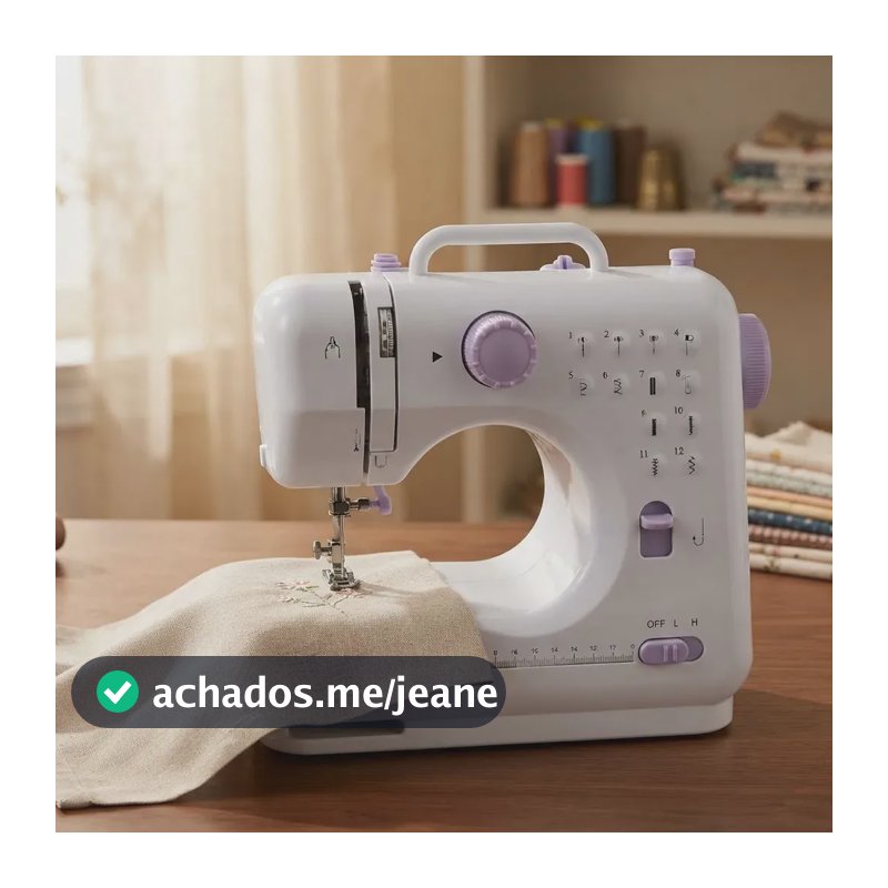 Maquina De Costura Portátil Elétrica Multifuncional 12 Modos