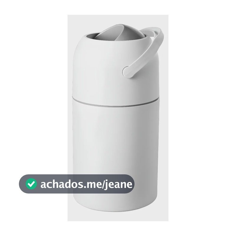 Lixeira Anti Odor Baby Mel Higiene Bebê Descarte Lixo Magico Branco