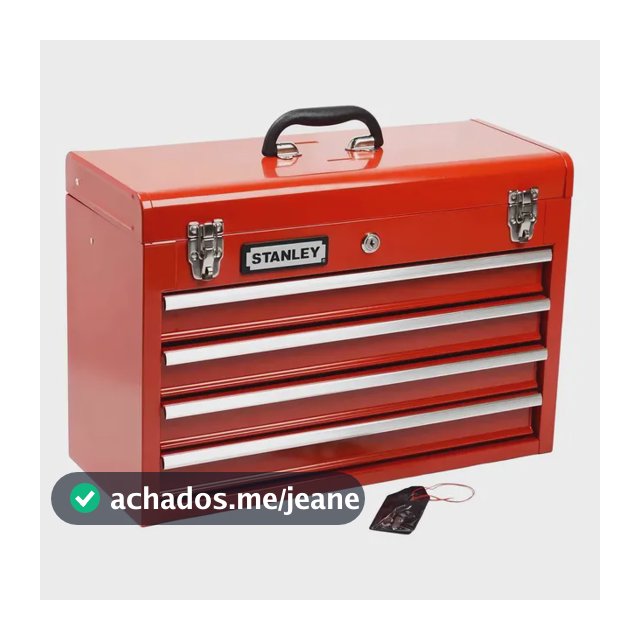 Caixa Organizadora de Ferramentas Stanley Modelo 95-604L Vermelha com 4 Gavetas e Bandejas Interna