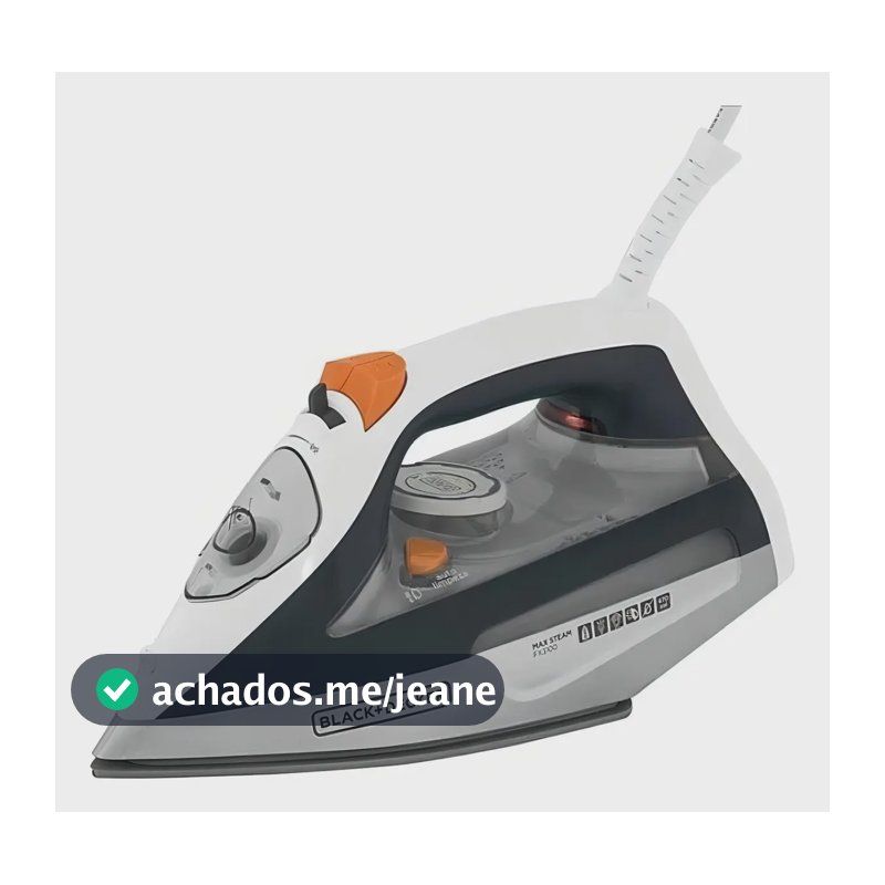 Ferro De Passar A Vapor Black+decker Fx3100 Com Base Antiaderente