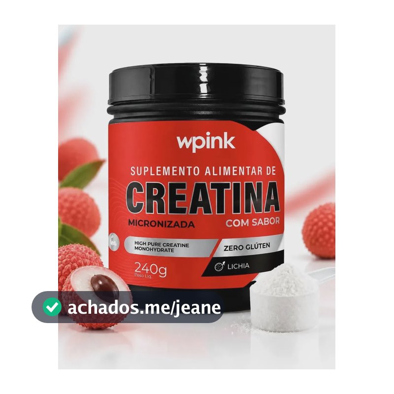 Creatina Lichia Wpink Monohidratada Micronizada 240g Lichia