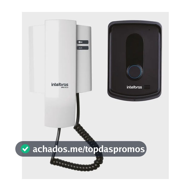 Porteiro Residencial Ipr 8010 Preto/Branco Intelbras