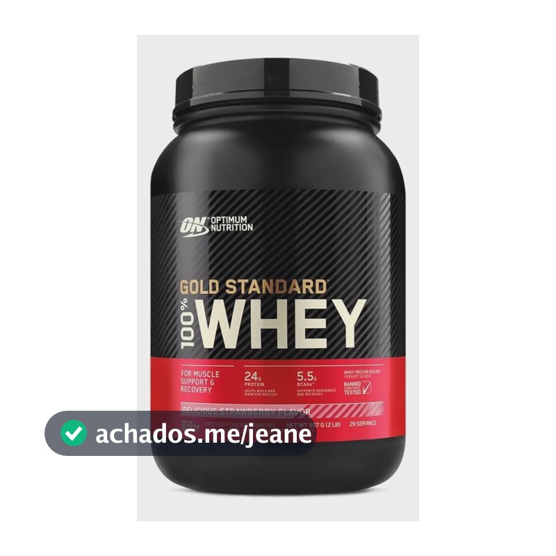 Proteína Optimum Nutrition Gold Standard 100% Whey em pó sabor Morango delicioso x 907g