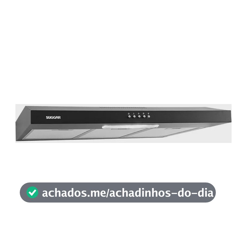 Depurador De Ar Suggar Slim DPS181PT 80cm Cor Preto