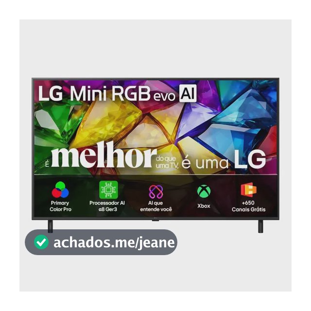 Smart TV 4K 55" LG Mini RGB evo AI MRGB85 2026