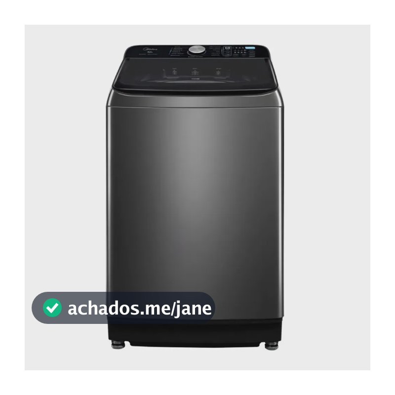 Máquina de Lavar Midea 16,5Kg MA512W165/GK-04 Wave Impeller Função Turbo Titanium