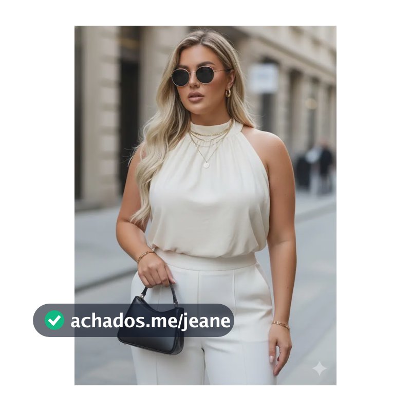 Blusa Gola Alta Amarração Costas Elegante Temos Plus Size Cod02 48