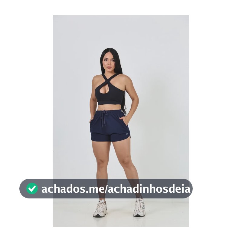 Shorts Feminino Elastano E Poliéster  Academia Praia Laser Azul-marinho Liso P
