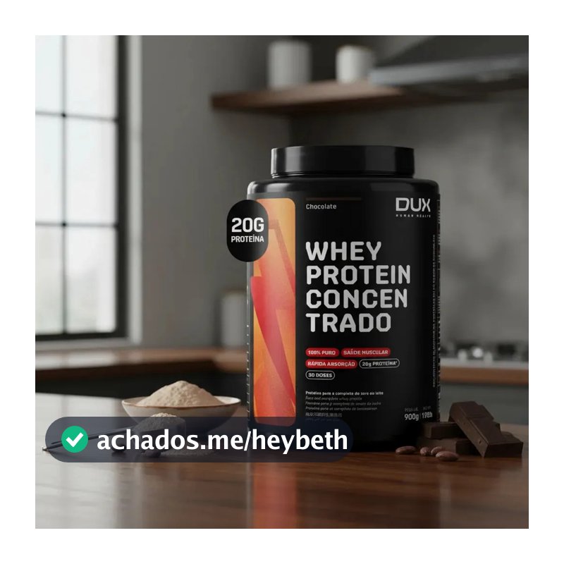 Proteína Dux Nutrition Whey Protein Concentrado Pote 900G sabor Chocolate x 900g