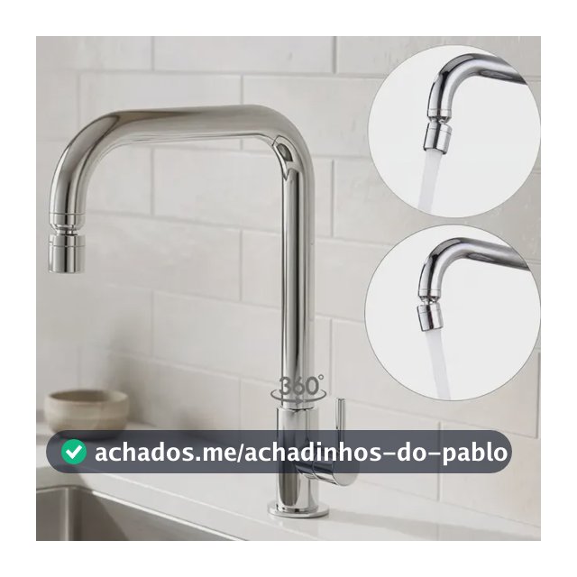 Torneira para Cozinha Cromado Pia Doméstica Água Fria Durável Brilhante Pode Girar