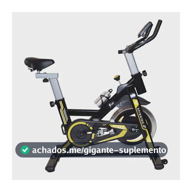 Bicicleta Spinning Com Roda De Inércia D 20kg Fitnes Amarela Amarelo 0