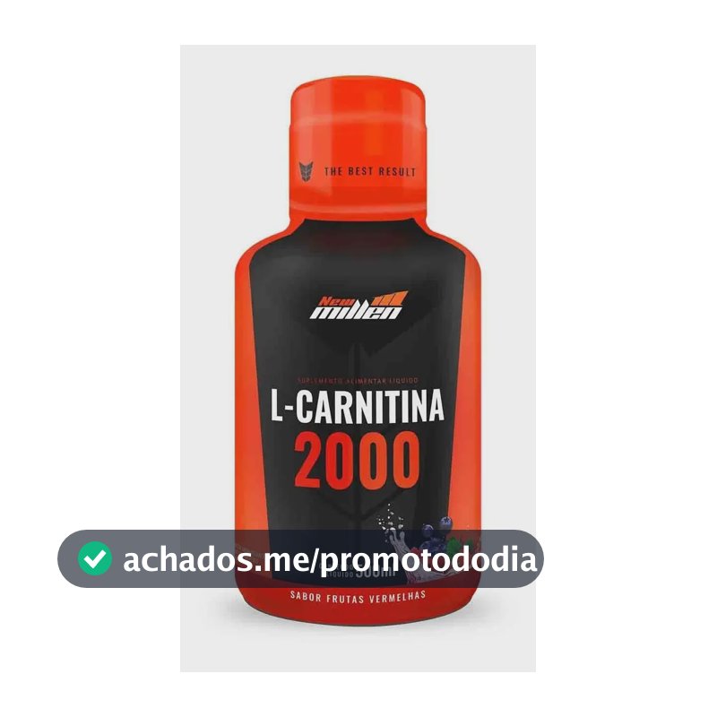 Suplemento Em Líquido New Millen L-carnitina Sabor Frutas Vermelhas De 500ml