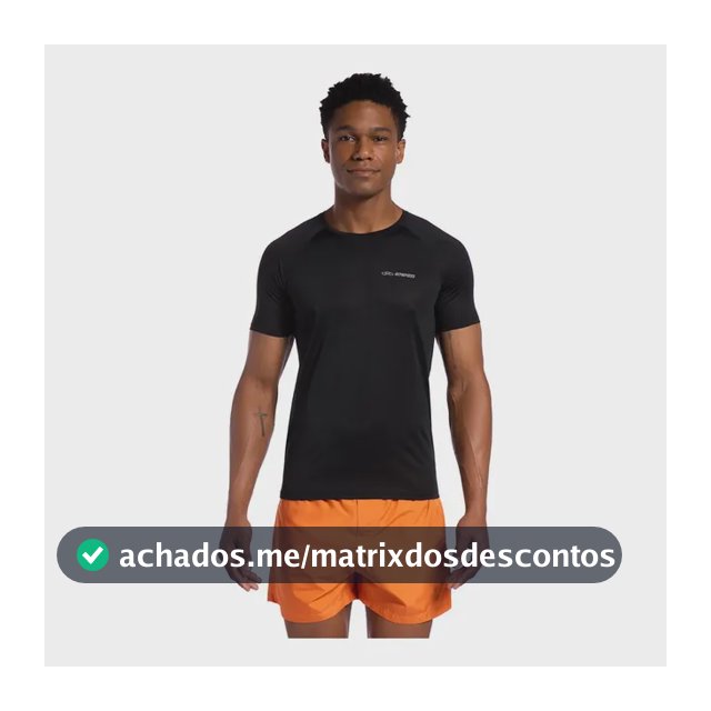 Camiseta Preta De Academia Masculina Runner 2.0 - Olympikus Preto G