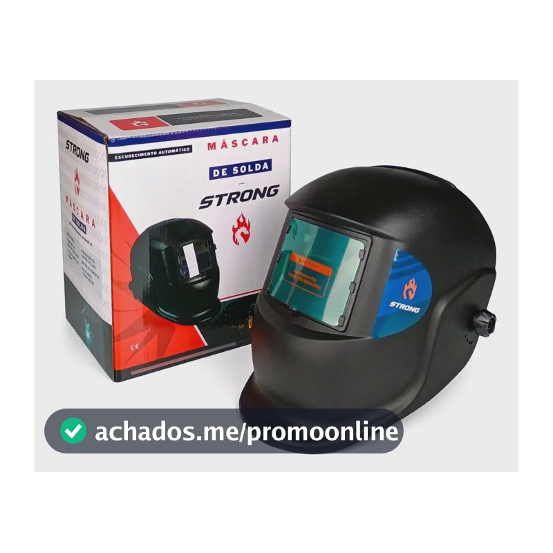 Máscara Solda Escurecimento Automático Ton 11 Profissional Preto