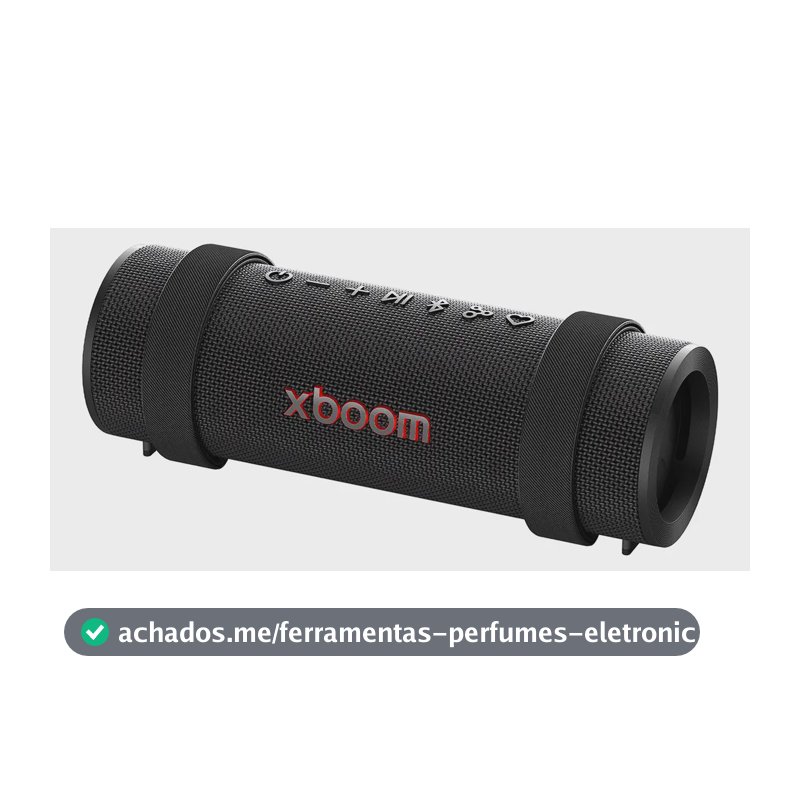 Caixa de Som LG XBOOM Grab, Bateria recarregável, IP67, até 20h de reprodução, luzes multicolor e resistência militar