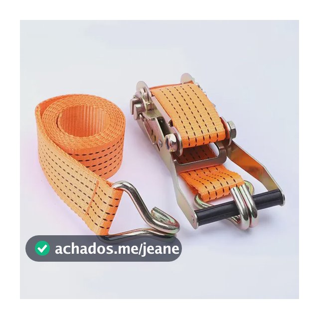 Cinta Catraca Carga 5 Toneladas 10 Metros Caminhão Amarrar Cor Laranja S-Forte
