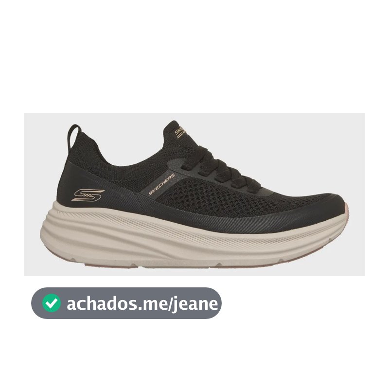 Tênis De Treino Feminino Bobs Skillz  Skechers Preto Lisa 36 Br