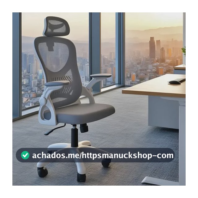 Cadeira De Escritório Columbus Presidente Ergonomica Cinza Mesh
