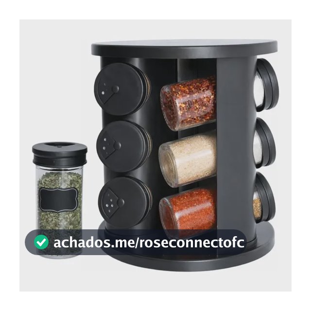 Porta Condimentos Temperos Giratório 9 Potes De Vidro