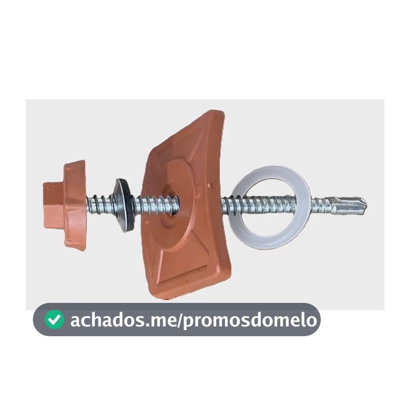 Kit 100 Parafusos Autrobrocantes FlBRARTE Vedação Telha PVC Colonial