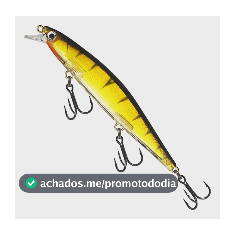 Isca Artificial Traíra Tucunaré 11cm 14g Meia Água 3 Ganchos Kidnap Tiger Striped