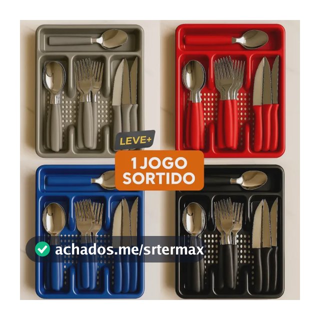 Kit Jogo De Talher 24 Peças Colher Faqueiro Garfo Gaveteiro 24 Talheres + Brinde Sortido