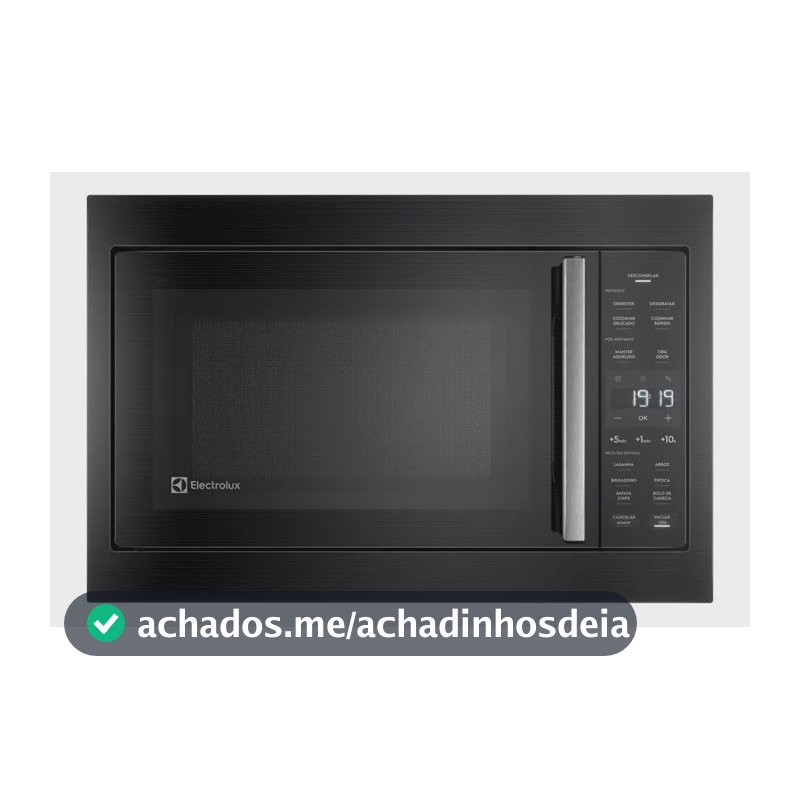 Micro-ondas de Embutir Electrolux 34L Preto Experience com Descongelamento Assistido ME3BP